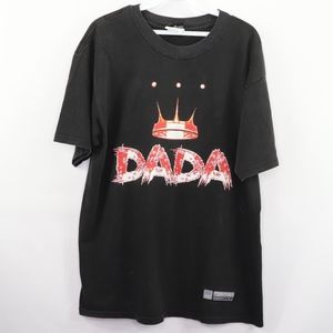 90s Damani Dada Mens Large Spell Out T Shirt Black